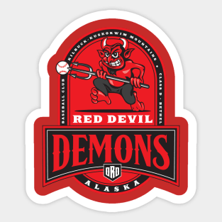 Red Devil Alaska Demons Sticker